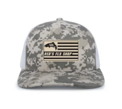 Red's Fly Shop // Flag Logo Camo Hats