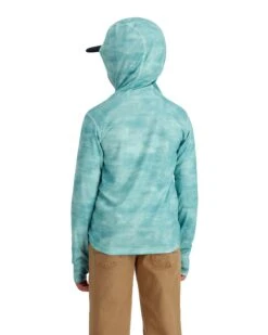 Simms Kid's Solar Tech Hoody -Fishing Equipment 12895 2040 solar tech hoody model s23 back
