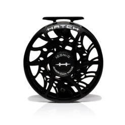 Hatch Iconic Fly Reel // 11 Plus -Fishing Equipment Iconic11PlusReel BlackSilver MidArbor front