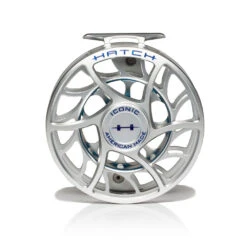 Hatch Iconic Fly Reel // 11 Plus -Fishing Equipment Iconic11PlusReel ClearBlue LargeArbor Front