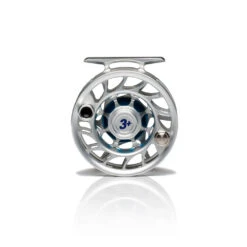 Hatch Iconic Fly Reel // 3 Plus -Fishing Equipment Iconic3PlusReel ClearBlue LargeArbor Back