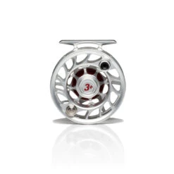 Hatch Iconic Fly Reel // 3 Plus -Fishing Equipment Iconic3PlusReel ClearRed LargeArbor Back