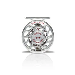 Hatch Iconic Fly Reel // 3 Plus -Fishing Equipment Iconic3PlusReel ClearRed LargeArbor Front