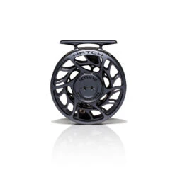 Hatch Iconic Fly Reel // 3 Plus -Fishing Equipment Iconic3PlusReel GreyBlack LargeArbor Front
