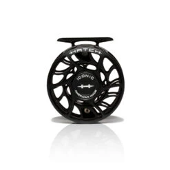 Hatch Iconic Fly Reel // 4 Plus -Fishing Equipment Iconic4PlusReel BlackSilver LargeArbor Front