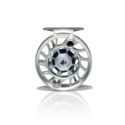 Hatch Iconic Fly Reel // 4 Plus -Fishing Equipment Iconic4PlusReel ClearBlue LargeArbor Back