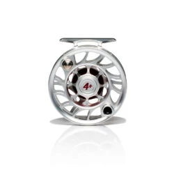 Hatch Iconic Fly Reel // 4 Plus -Fishing Equipment Iconic4PlusReel ClearRed LargeArbor Back