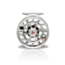 Hatch Iconic Fly Reel // 5 Plus -Fishing Equipment Iconic5PlusReel ClearRed LargeArbor Back