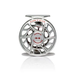 Hatch Iconic Fly Reel // 5 Plus -Fishing Equipment Iconic5PlusReel ClearRed LargeArbor Front