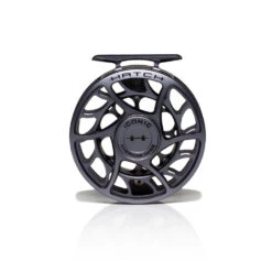 Hatch Iconic Fly Reel // 5 Plus -Fishing Equipment Iconic5PlusReel GreyBlack LargeArbor Front