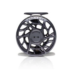 Hatch Iconic Fly Reel // 7 Plus -Fishing Equipment Iconic7PlusReel GreyBlack LargeArbor Front