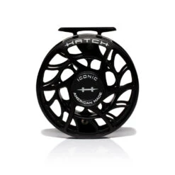 Hatch Iconic Fly Reel // 9 Plus -Fishing Equipment Iconic9PlusReel BlackSilver LargeArbor Front