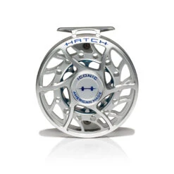 Hatch Iconic Fly Reel // 9 Plus -Fishing Equipment Iconic9PlusReel ClearBlue MidArbor Front