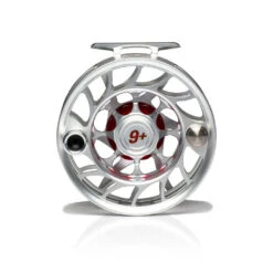 Hatch Iconic Fly Reel // 9 Plus -Fishing Equipment Iconic9PlusReel ClearRed LargeArbor Back