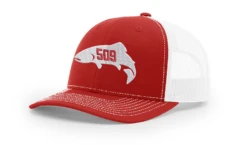 Red's 509 Fish Logo'd Trucker Hat -Fishing Equipment SE 509 112 RedWhite