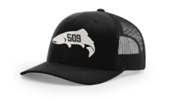 Red's 509 Fish Logo'd Trucker Hat -Fishing Equipment SE 509 112 SolidBlack