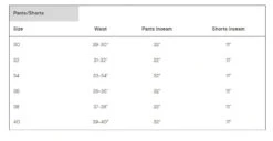 Skwala Sol Wading Pant -Fishing Equipment Skwalapantsizingchart