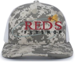 Red's Fly Shop Logo Hat -Fishing Equipment reds std 108c desertwhite