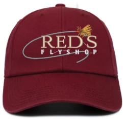 Red's Fly Shop Logo Hat -Fishing Equipment reds std p200 crimson